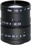 Objetivo de gran formato de una pulgada, focal fija de 20mm, Iris manual, 5 Megapíxeles (5Mpx)